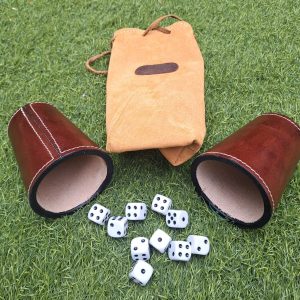 Juegos de 2 cachos. con bolso y 10 dados